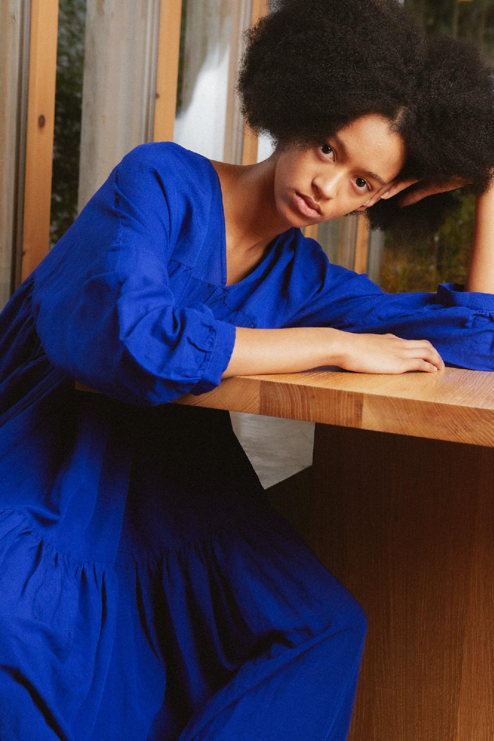 L.F.Markey 群青色民谣连衣裙 - 操作系统