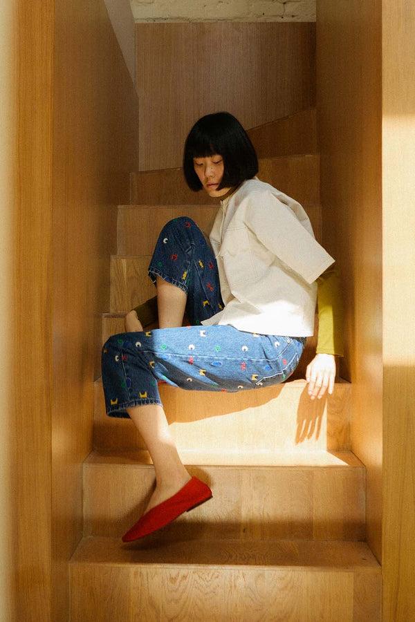 L.F.Markey Colton Jean Embroidery - 6