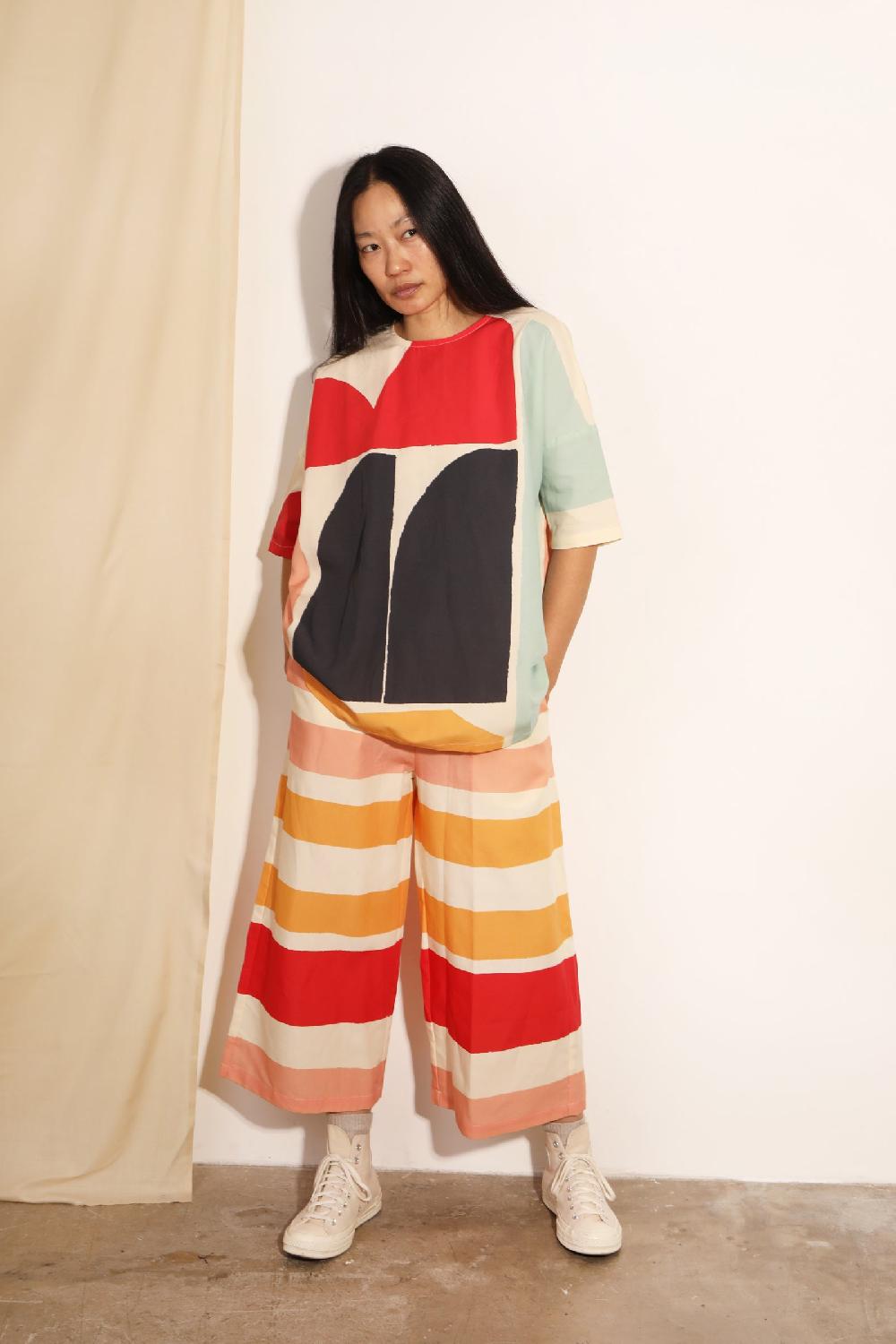 L.F.Markey Ellis 裤子拼贴印花亮色 - 6