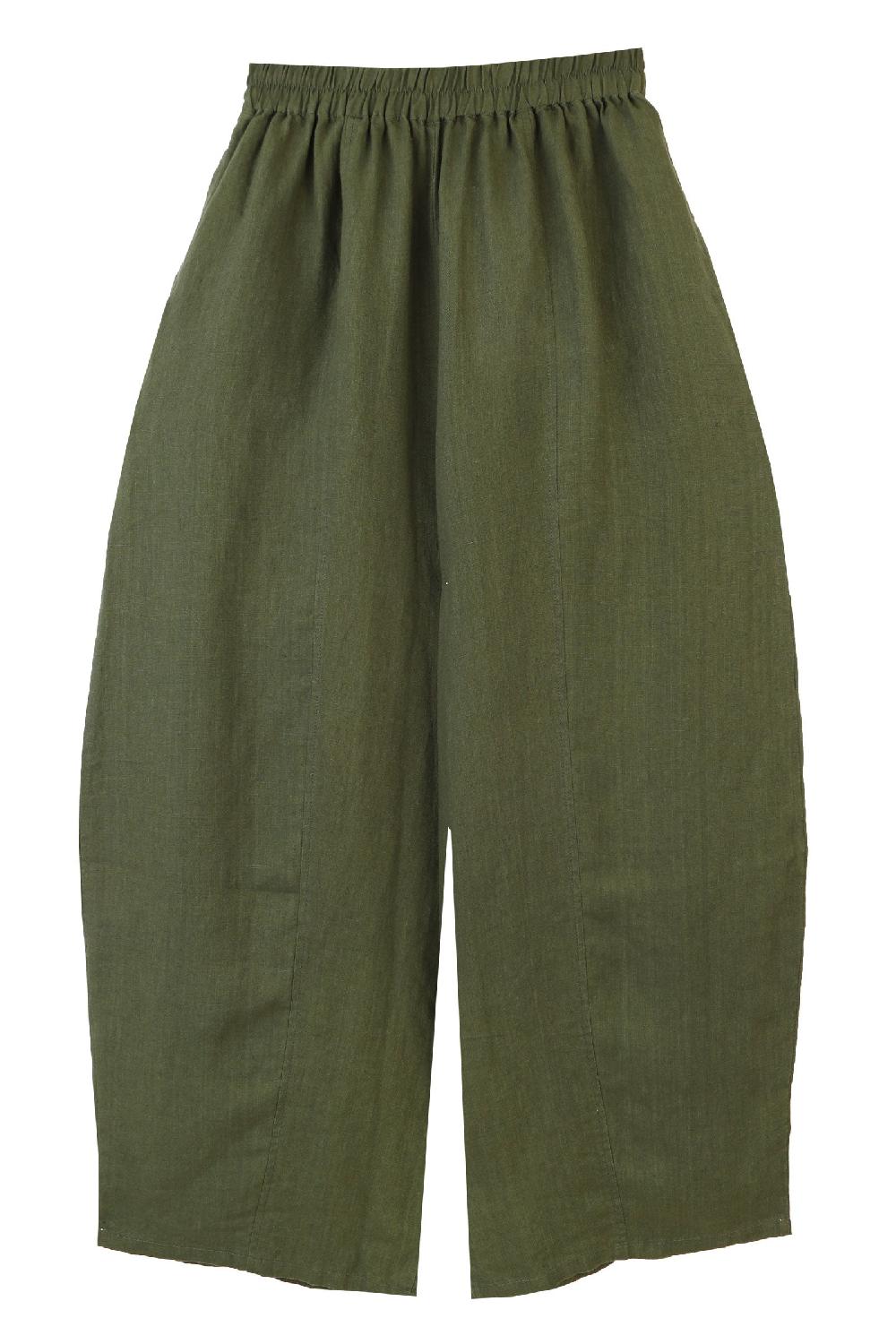 L.F.Markey 基本款亚麻长裤 Hunter Green - 4