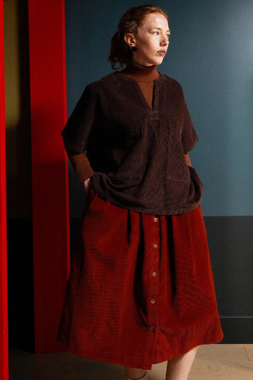 L.F.Markey Isaac Skirt Midi Rust - 4