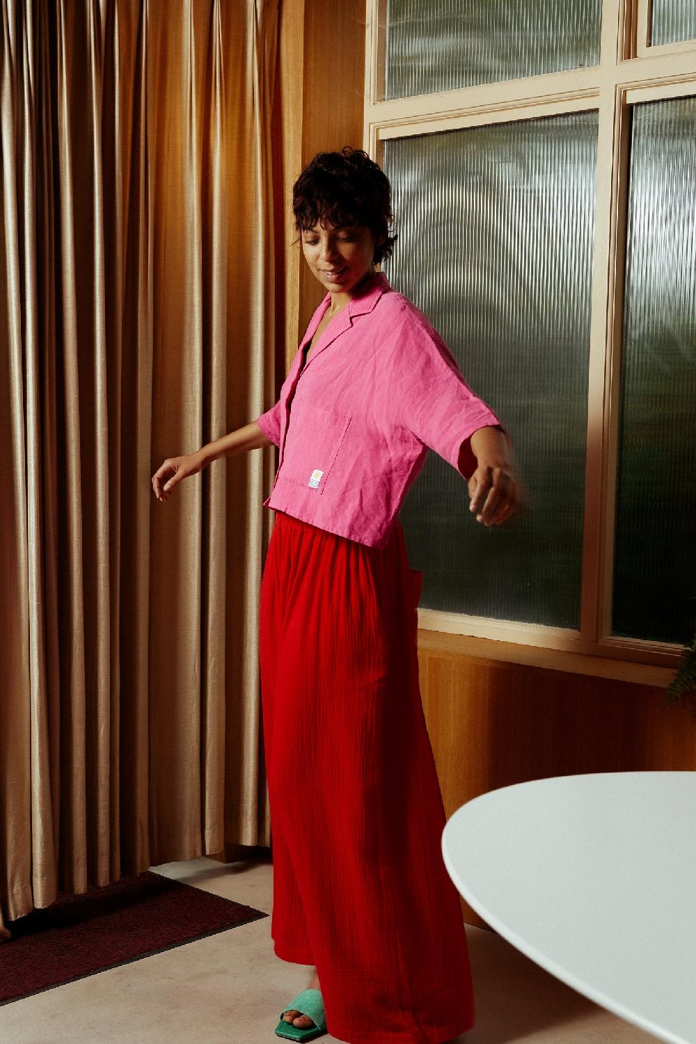 L.F.Markey Maxim 亚麻衬衫紫红色 - SM