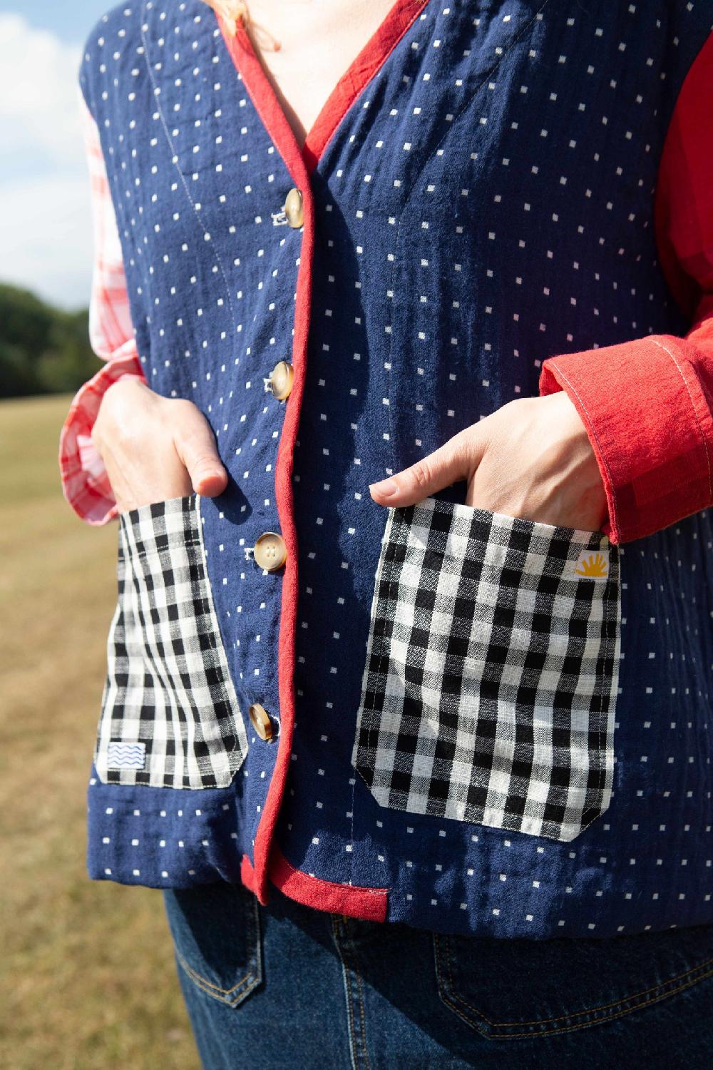 L.F.Markey Reuben 格纹拼布夹克 - 8