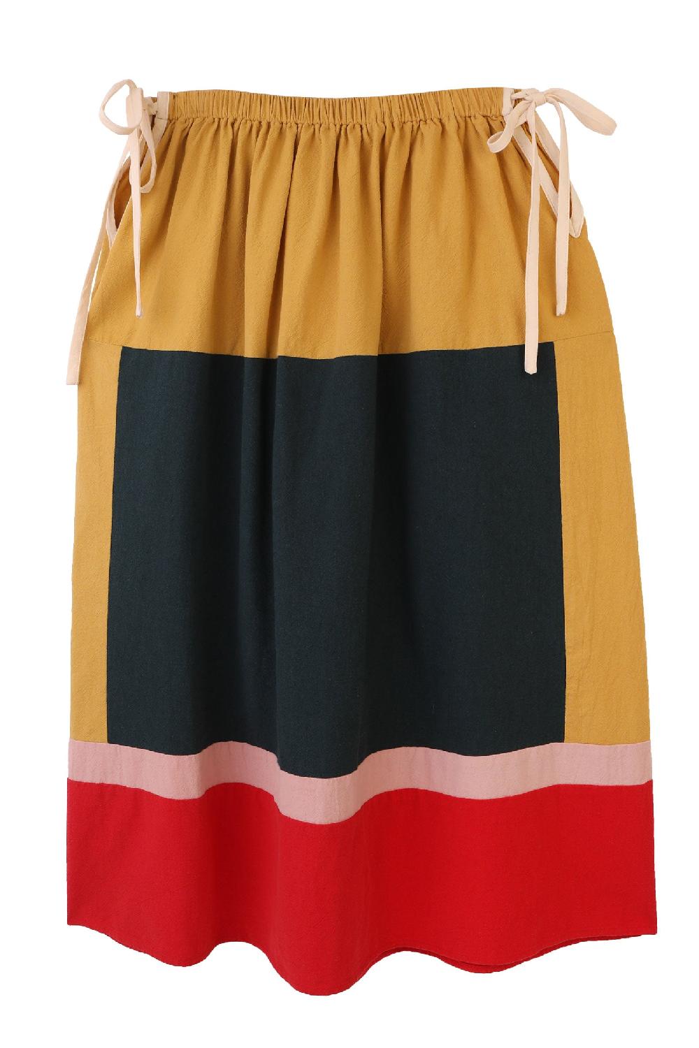 L.F.Markey Vince Skirt Mustard Multi - 4