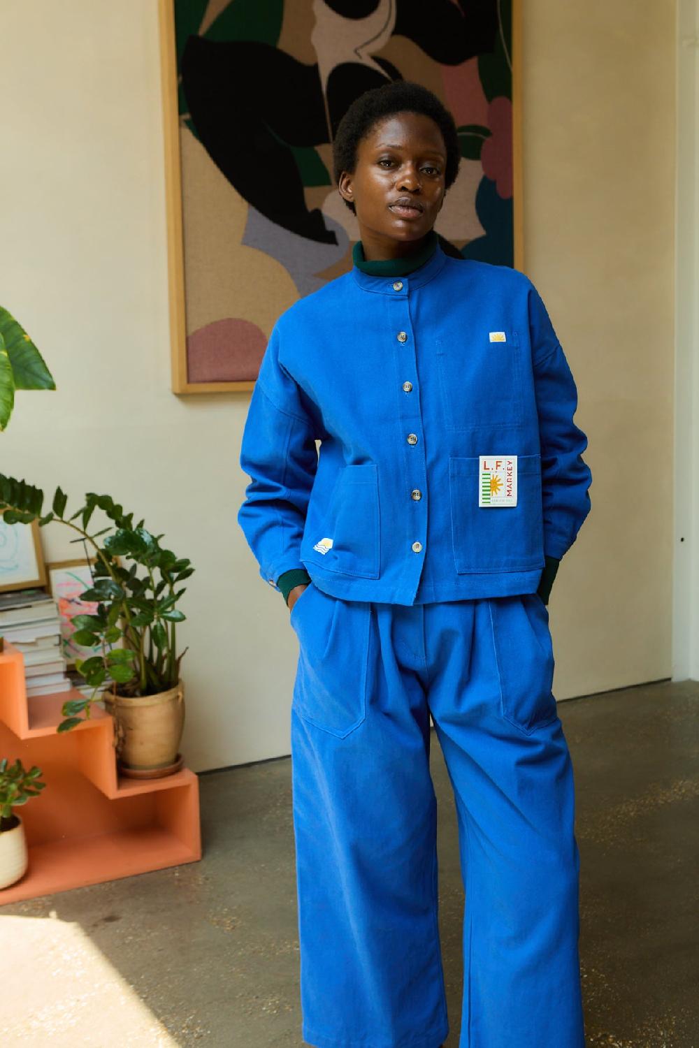 L.F.Markey Wide Chore Coat Cobalt - 12