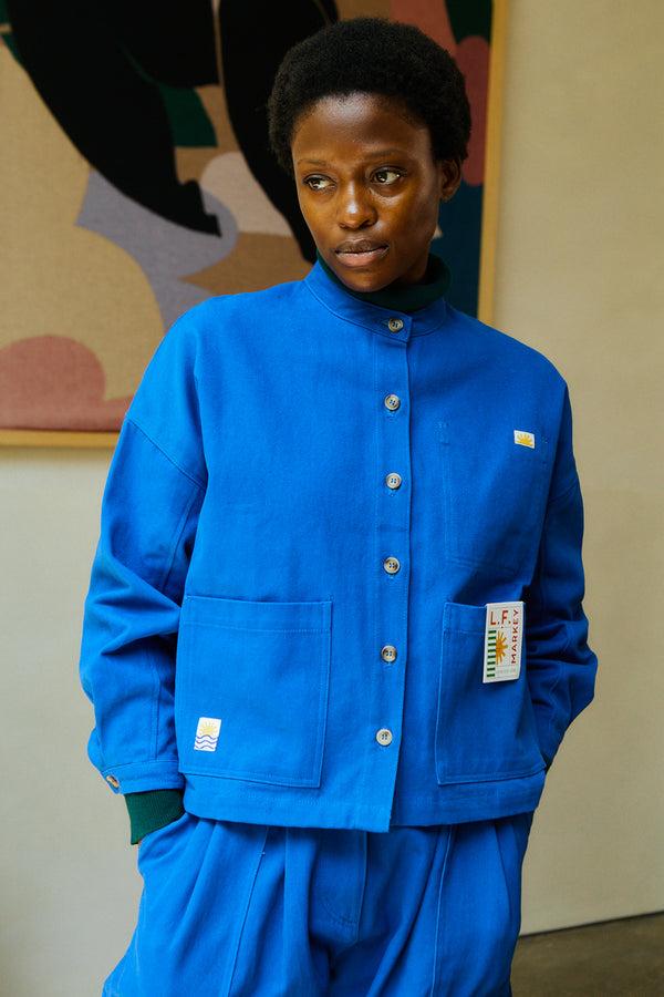 L.F.Markey Wide Chore Coat Cobalt - 12