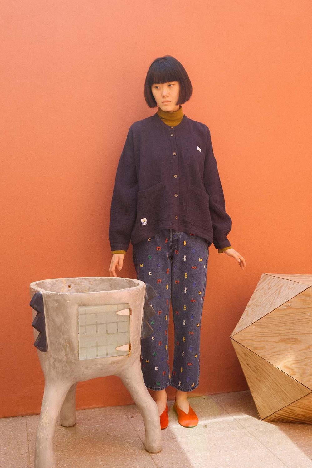 L.F.Markey Wide Chore Coat Longline Midnight - 4