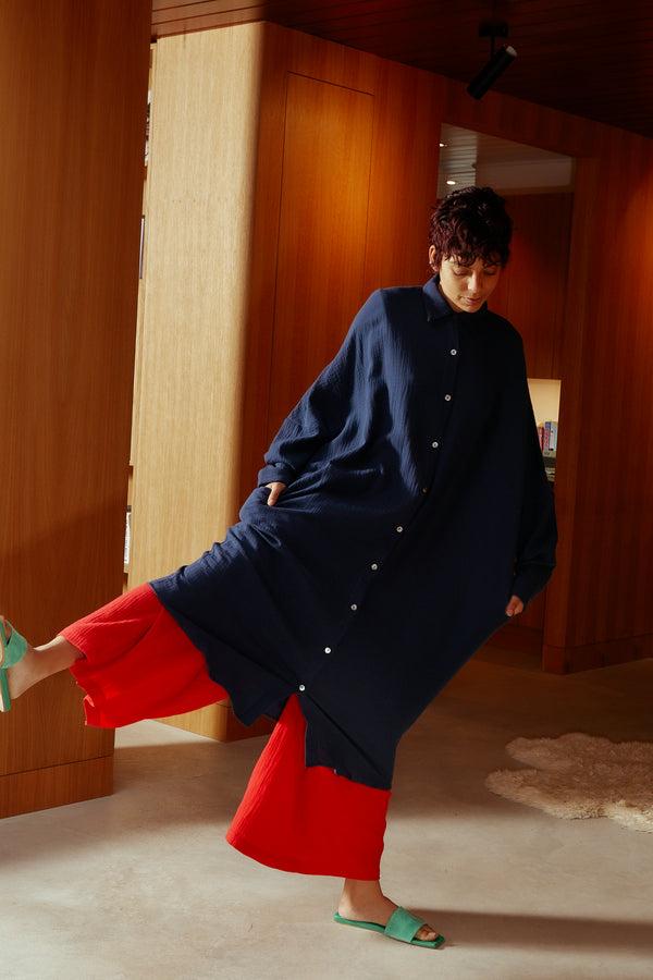 L.F.Markey 西尔万连衣裙海军蓝 - 操作系统