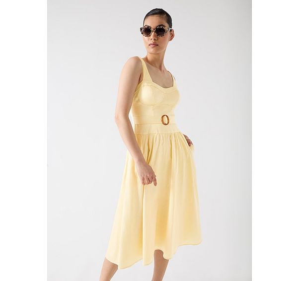 l.k. bennett Alessia Italian Straw Multi Belted Bustier Dress