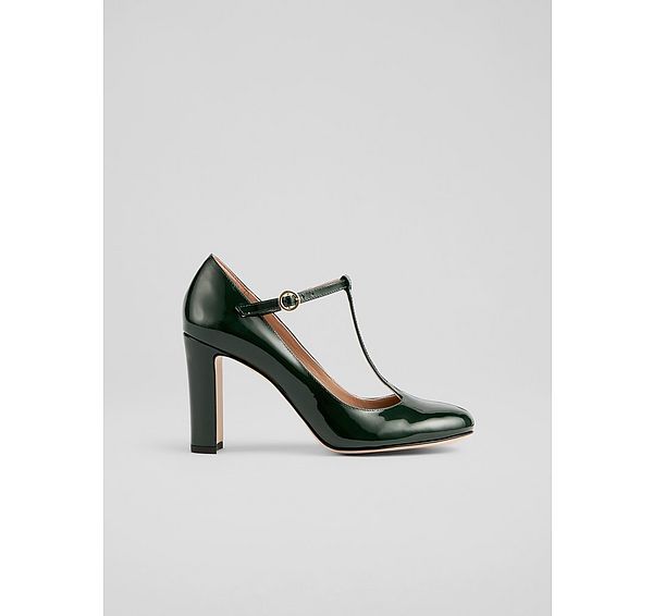 l.k. bennett Annalise Green Patent Maryjane T Bar Court