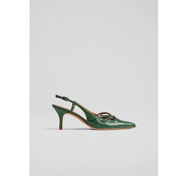 l.k. bennett Caprice Jade Leather Multi Strap Open Court Shoes