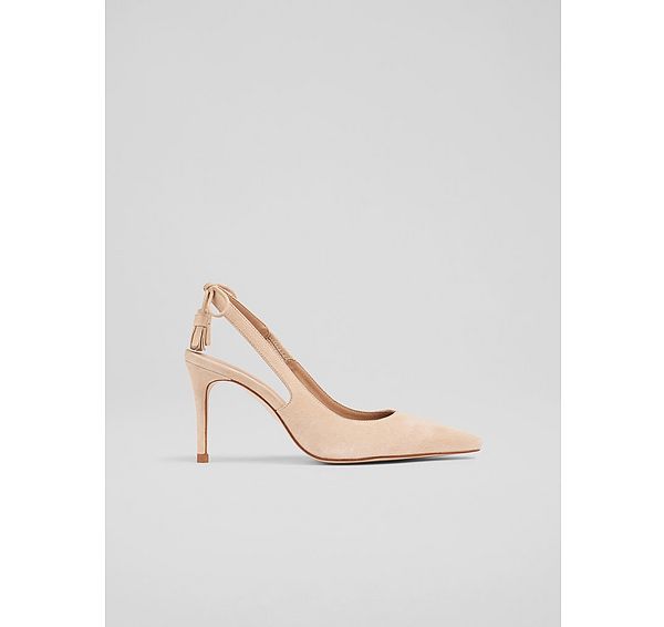 l.k. bennett Cary Trench Suede Tassel Slingback Courts