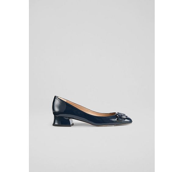 l.k. bennett Cici Blue Patent Casual Resin Buckle Courts
