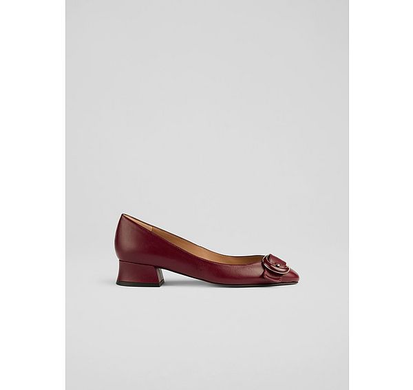 l.k. bennett Cici Bordeaux Casual Resin Buckle Court