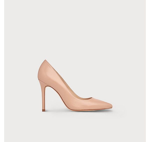 l.k. bennett Classic Fern Beige Leather Pointed Toe Courts