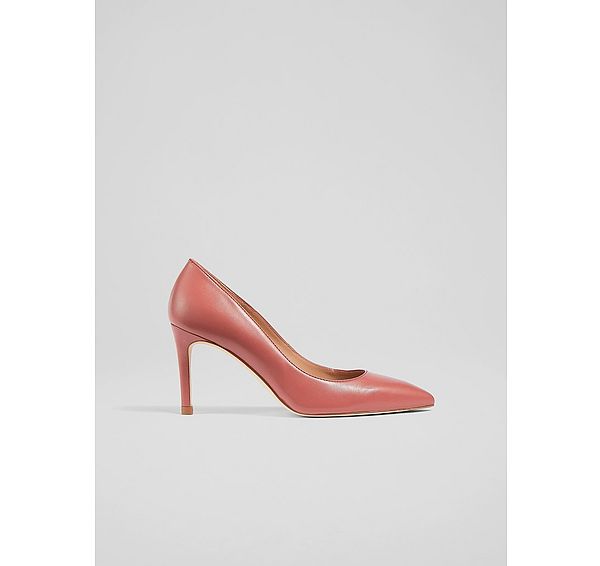 l.k. bennett Classic Floret Dark Rose Nappa Leather Pointed Toe Courts