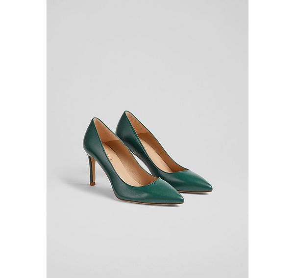 L.k. Bennett Classic Floret Nude 3 Leather Pointed Courts