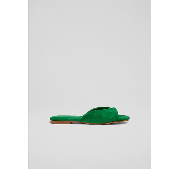 l.k. bennett Cora Mint Green Suede Twist Front Sandals