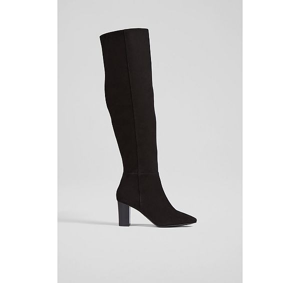 l.k. bennett Courtney Black Suede Over-The-Knee-Boots