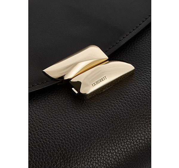 L.k. Bennett Darcie Black Leather Top Handle Crossbody Bag