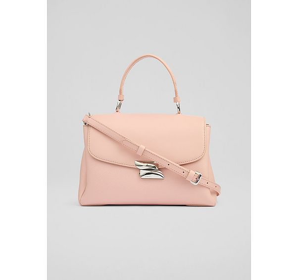l.k. bennett Darcie Pink Leather Top Handle Crossbody bag