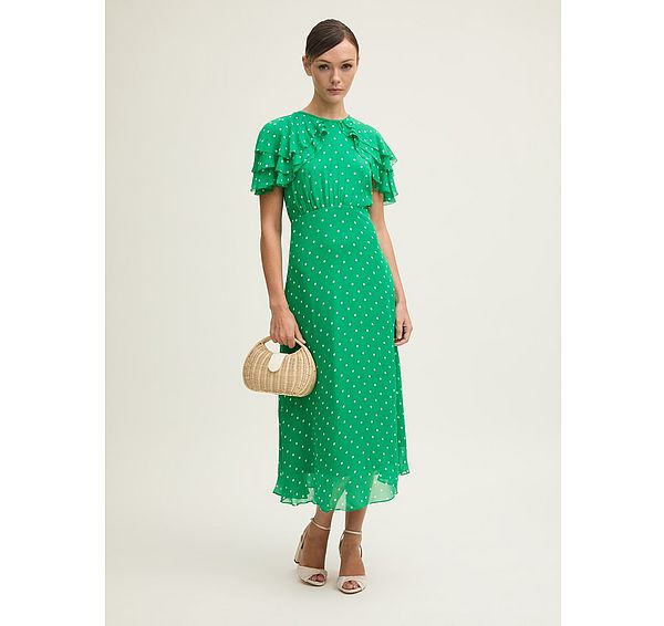 l.k. bennett Ellen Green & Birch Polka Dot Print Dress