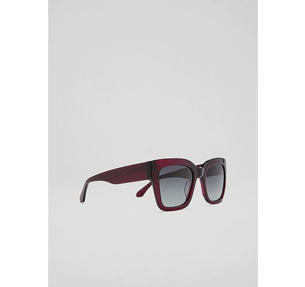 L.k. Bennett Elsa Blue Acetate Square Sunglass Frame