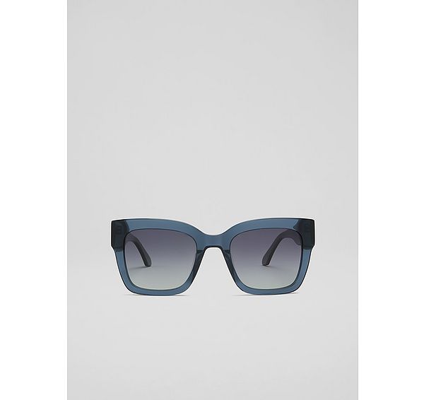 l.k. bennett Elsa Blue Acetate Square Sunglass Frame