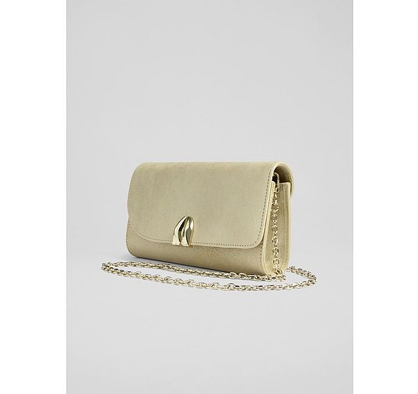 L.k. Bennett Florence Aurora Red Suede Long Clasp Clutch Bag