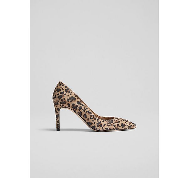 l.k. bennett Floret Leopard Suede Closed Court Heels