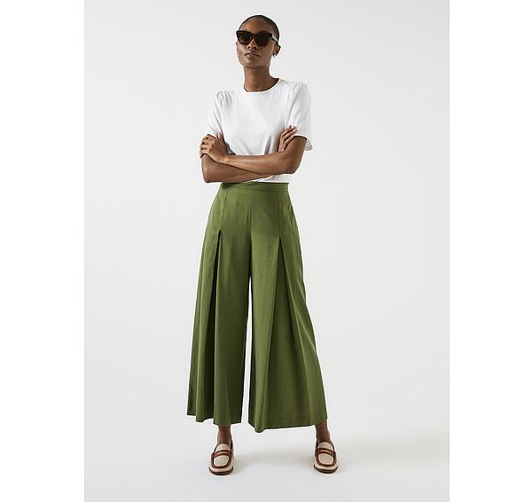 l.k. bennett Frances Dark Green TENCEL™ Lyocell Trouser