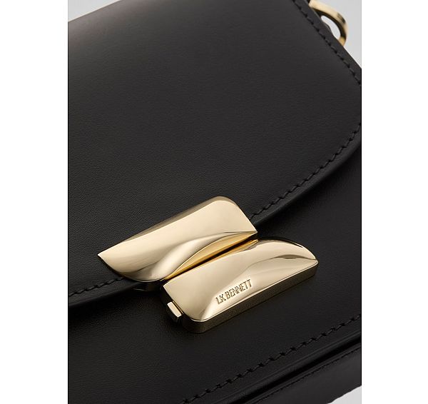 L.k. Bennett Frankie Black Smooth Leather Core Crossbody Bag
