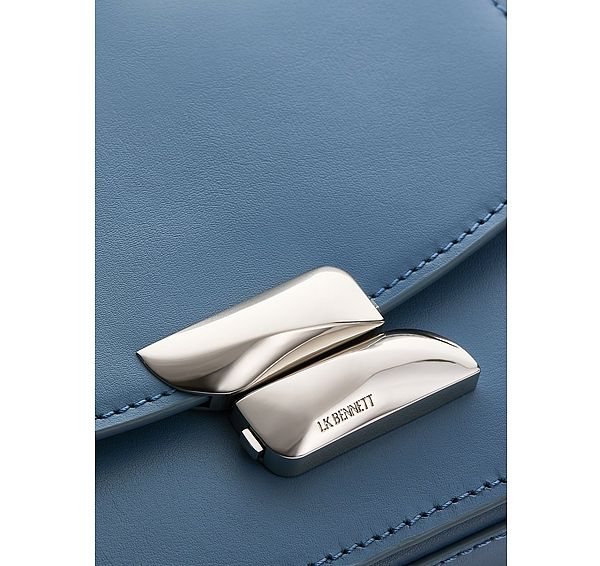 L.k. Bennett Frankie Blue Smooth Leather Core Crossbody Bag