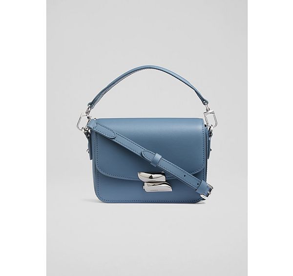 l.k. bennett Frankie Blue Smooth Leather Core Crossbody Bag