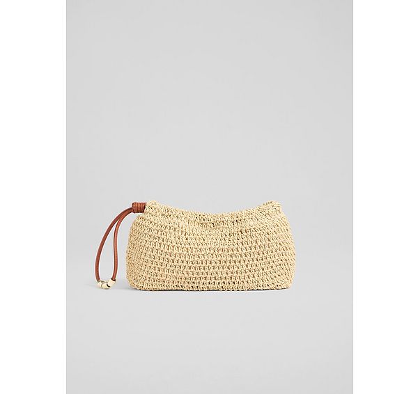 l.k. bennett Isita Natural Paper Paper Braided Clutch Bag