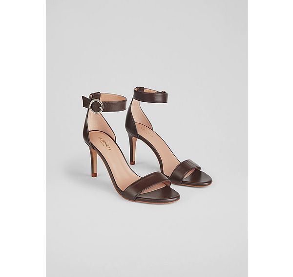 L.k. Bennett Ivy Nude 1 Leather Single Strap Sandals