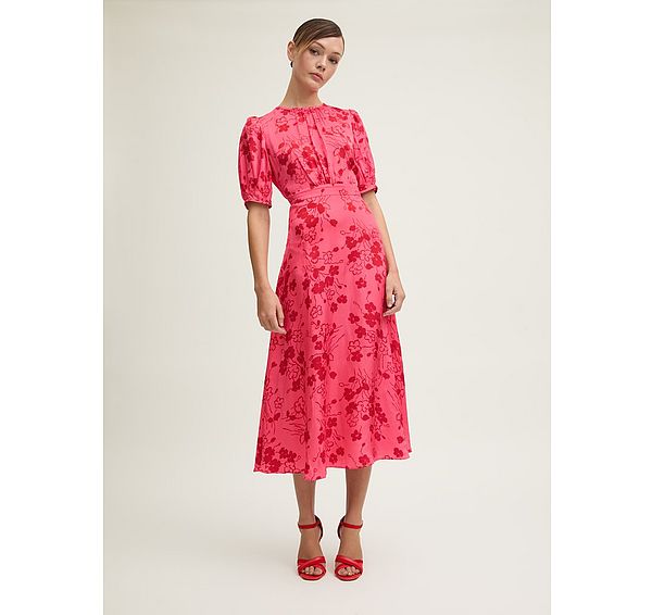 l.k. bennett Jem Desert Rose & Rio Red Wildflower Tea Dress