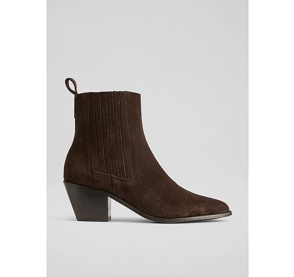 l.k. bennett Jolene Chelsea Chocolate Suede Ankle Boots