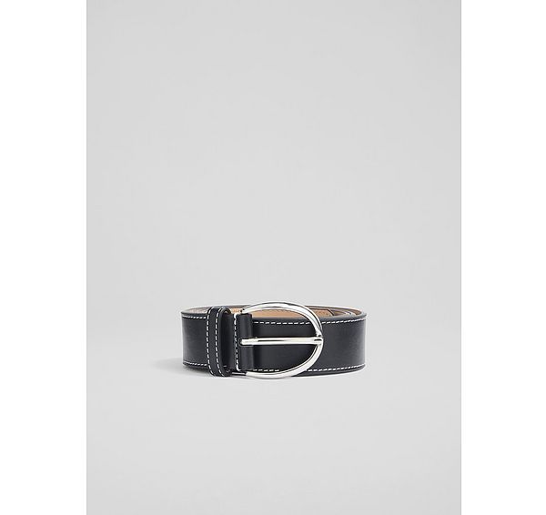 l.k. bennett Julian Black Leather Classic Jeans Belt