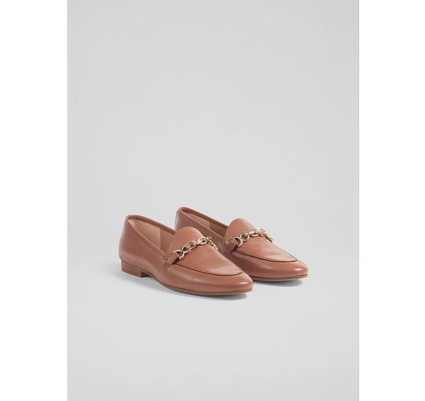 L.k. Bennett Adalynn Tan Leather Snaffle Loafers