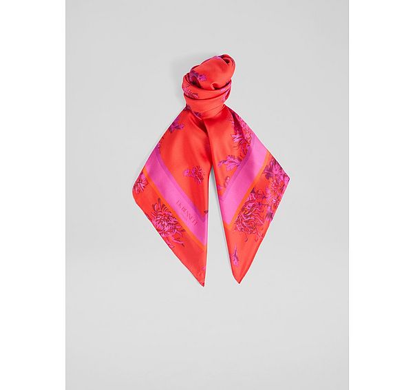 l.k. bennett Alina Purple Print Silk Scarf