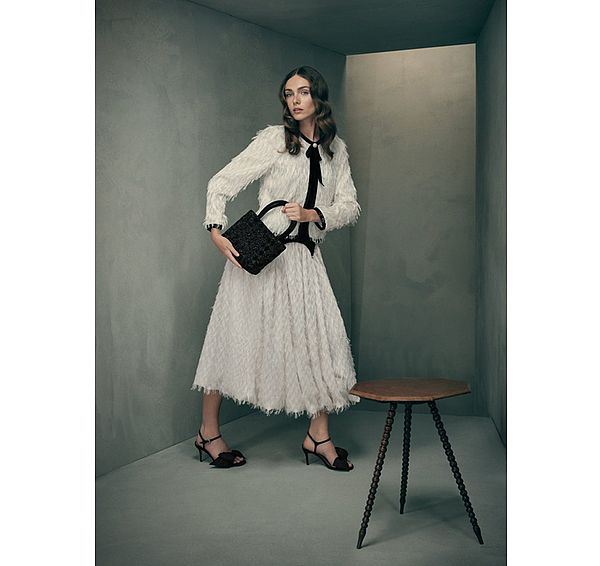 l.k. bennett Allegra Black Ivory Fringe Jacket