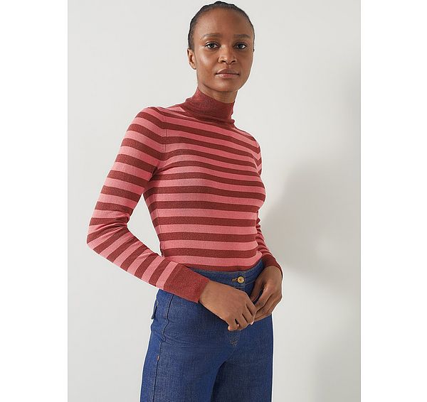 l.k. bennett Allie Rose & Copper Knit Top