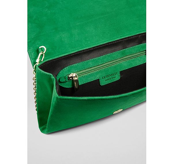 L.k. Bennett Aria Burgundy Suede Clutch Bag