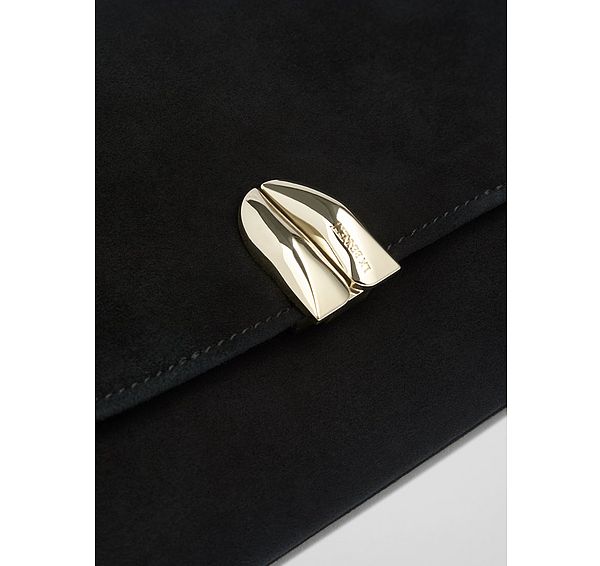 L.k. Bennett Aria Burgundy Suede Clutch Bag