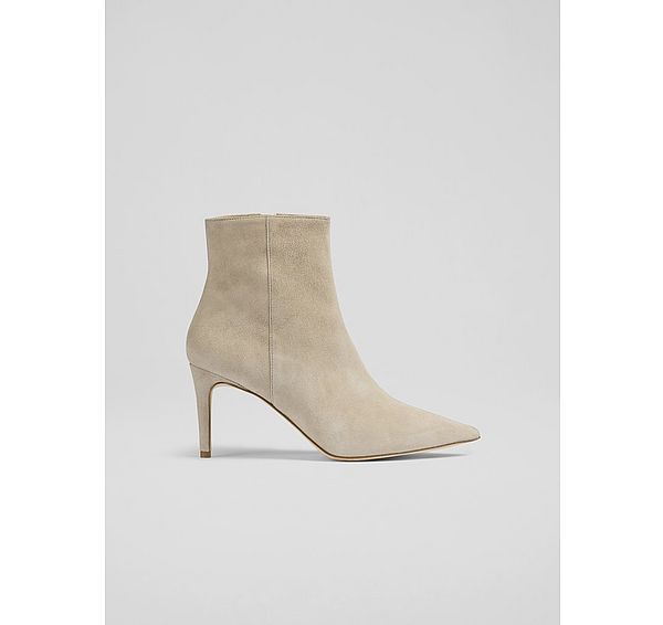 l.k. bennett Aster Light Taupe Stiletto Ankle Boot