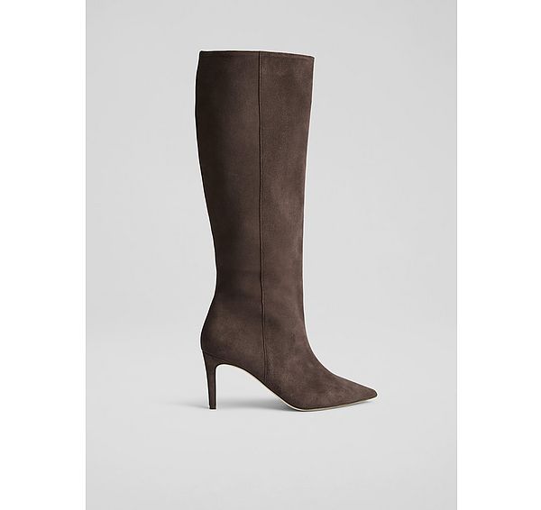 l.k. bennett Astrid Brown Suede Knee Boots