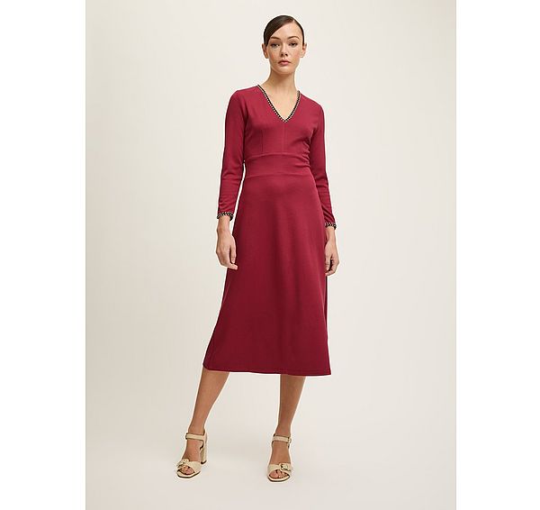 l.k. bennett Astrid Rio Red Viscose Ponte Dress