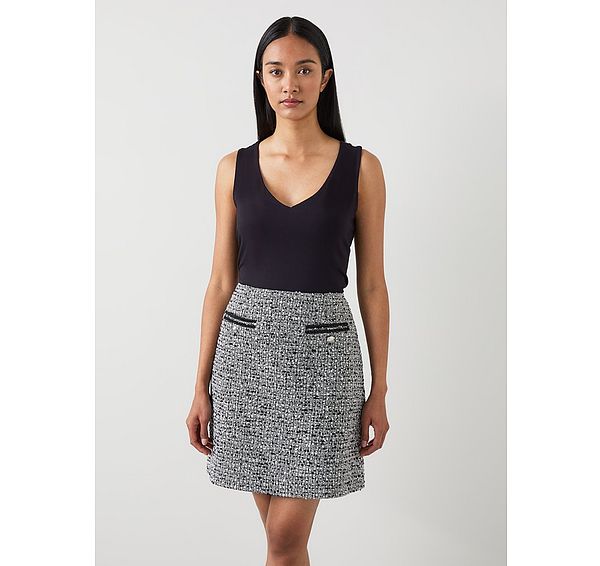 l.k. bennett Athena Black Jersey Vest Top