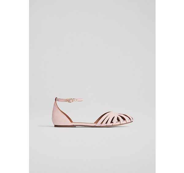 l.k. bennett Aubrey Dusty Pink Suede Sandals
